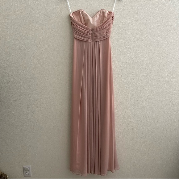 Wtoo by Waters Blush Bridesmaid Gown Sz 2 - Picture 7 of 10